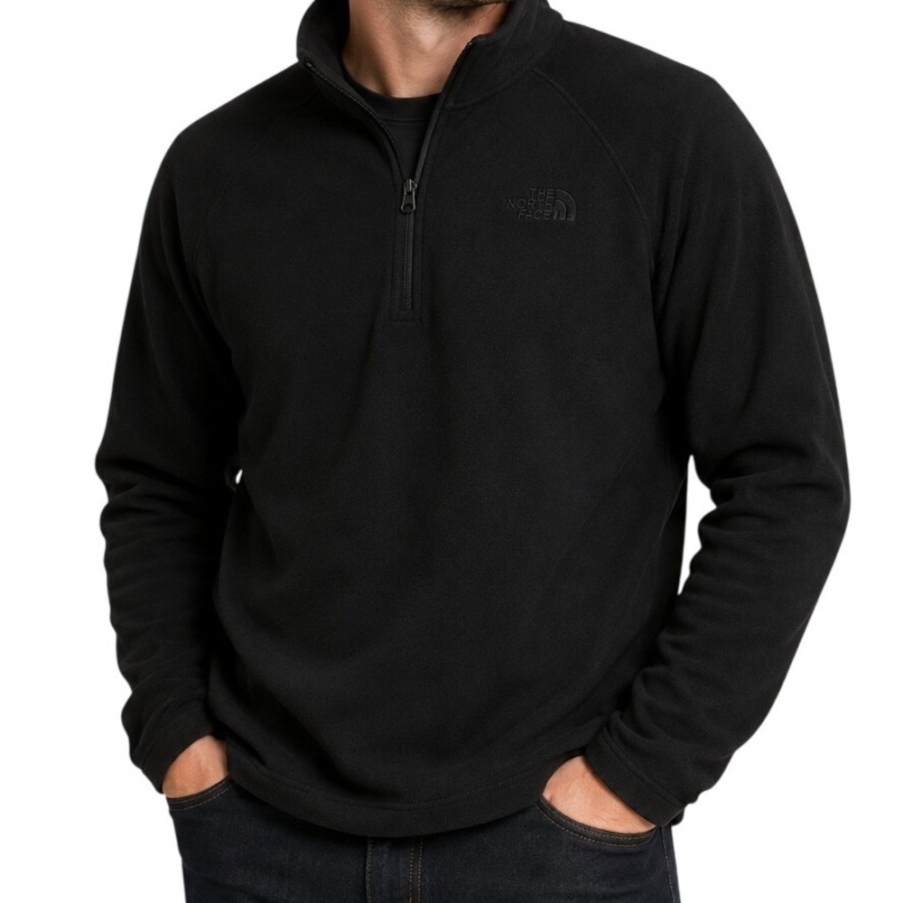 The North Face Black 1/4 Zip Fleece Pullover‎ Men's Medium